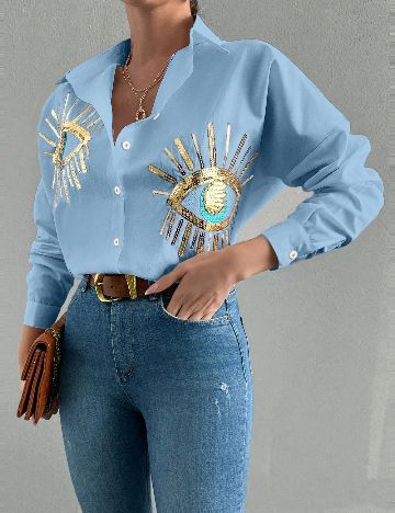 Camasa SHEIN, albastru