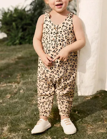 Salopeta Shein Kids, crem