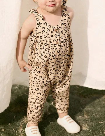 Salopeta Shein Kids, crem