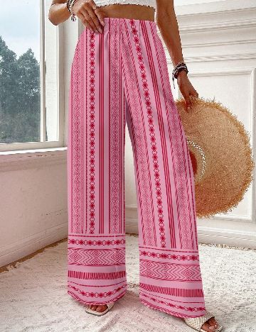 Pantaloni SHEIN, roz/rosu