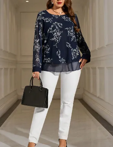 Bluza Emery Rose Curve, bleumarin