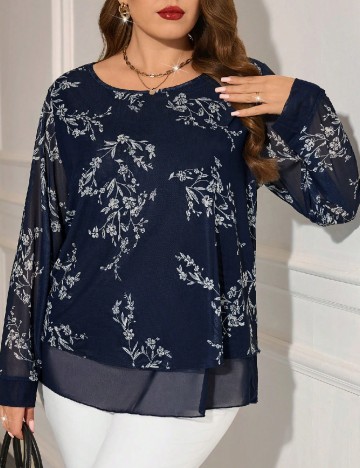 Bluza Emery Rose Curve, bleumarin