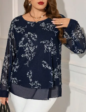 Bluza Emery Rose Curve, bleumarin