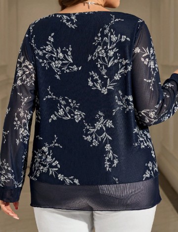 Bluza Emery Rose Curve, bleumarin