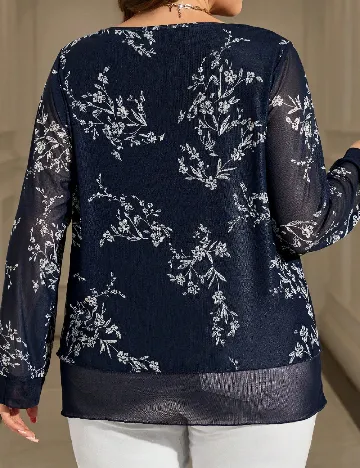 Bluza Emery Rose Curve, bleumarin