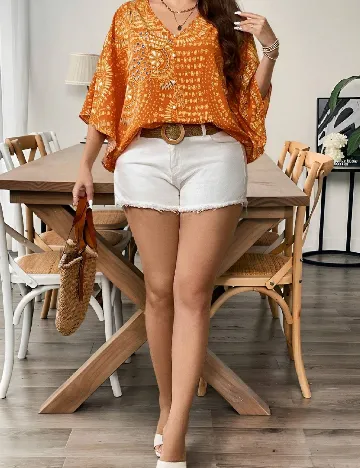Camasa SHEIN CURVE, portocaliu