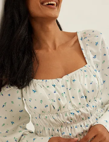 Rochie scurta NA-KD, alb