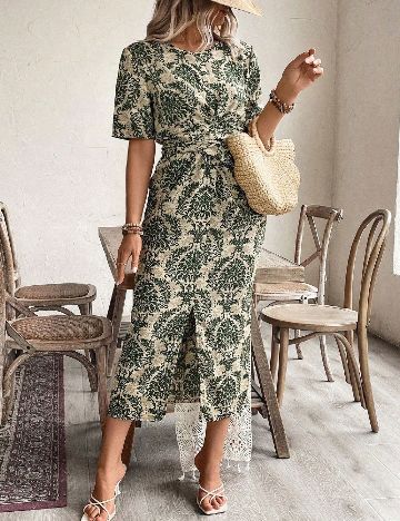 Rochie lunga SHEIN CURVE, verde