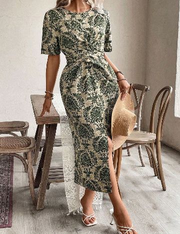 Rochie lunga SHEIN CURVE, verde