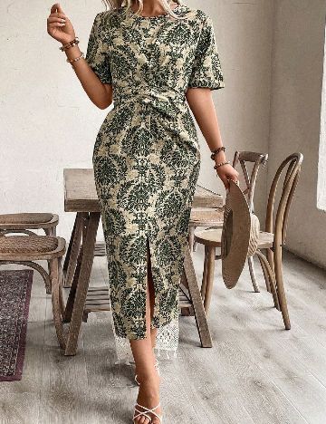 Rochie lunga SHEIN CURVE, verde