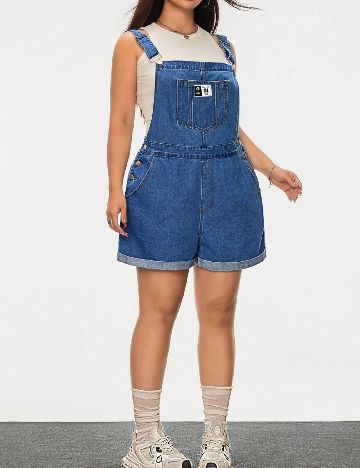 Salopeta SHEIN CURVE, albastru