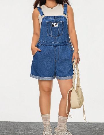 Salopeta SHEIN CURVE, albastru