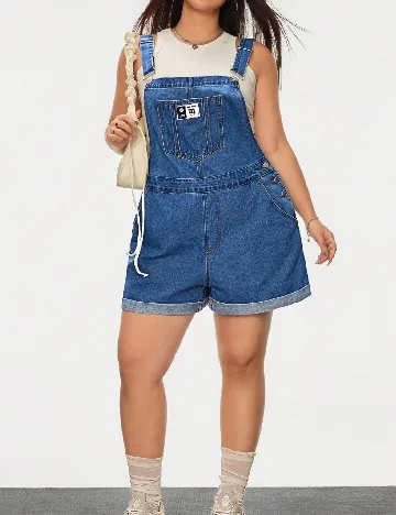 Salopeta SHEIN CURVE, albastru