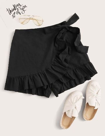 Fusta pantalon SHEIN CURVE, negru