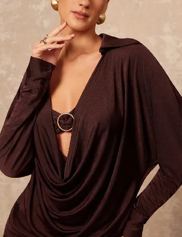 Rochie scurta SHEIN, maro