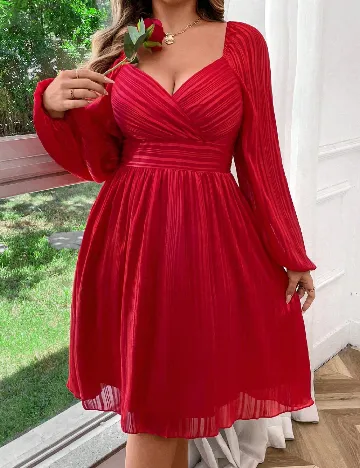 Rochie scurta SHEIN CURVE, rosu