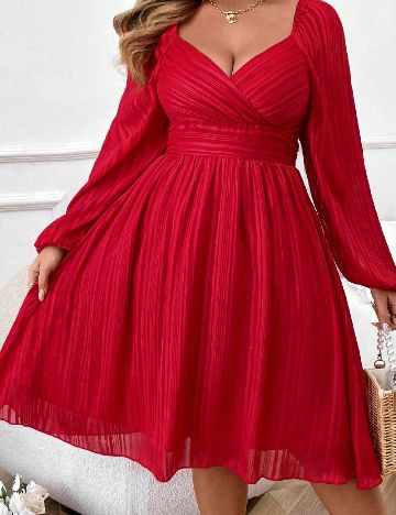 Rochie scurta SHEIN CURVE, rosu