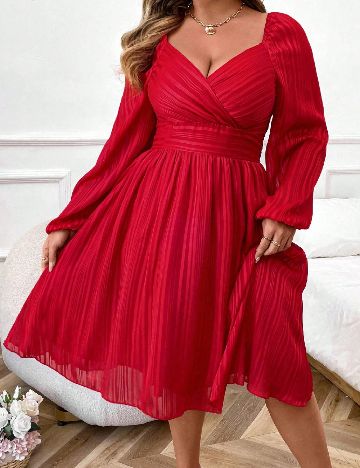 Rochie scurta SHEIN CURVE, rosu