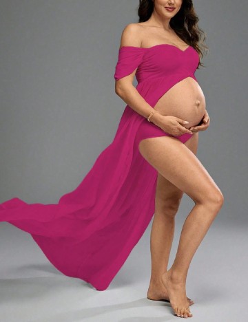 Rochie lunga SHEIN Maternity, roz