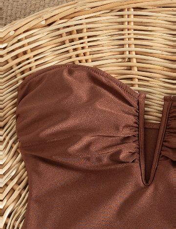 Costum de baie SHEIN, maro