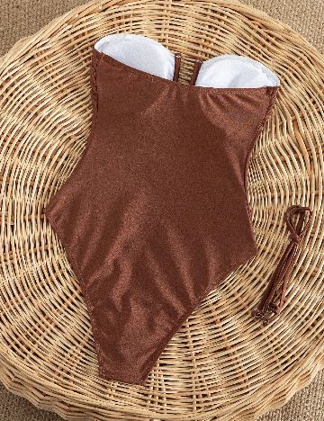 Costum de baie SHEIN, maro