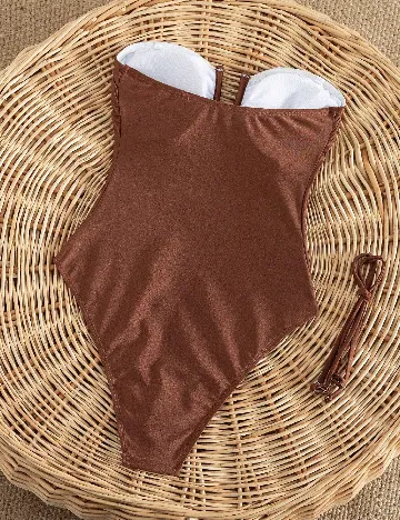 Costum de baie SHEIN, maro