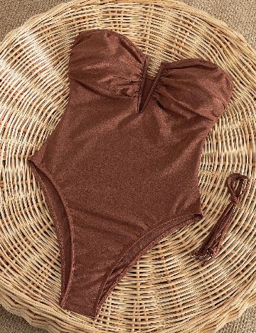 Costum de baie SHEIN, maro