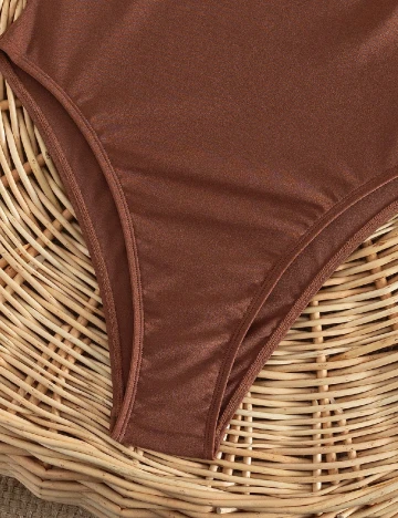 Costum de baie SHEIN, maro