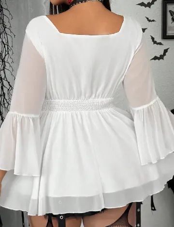 Rochie scurta SHEIN CURVE, alb