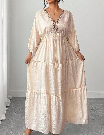 Rochie lunga SHEIN CURVE, crem