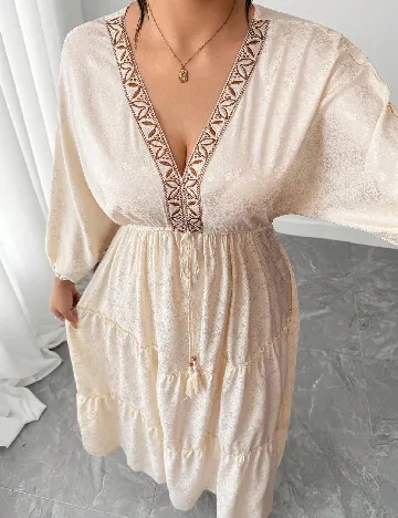 Rochie lunga SHEIN CURVE, crem