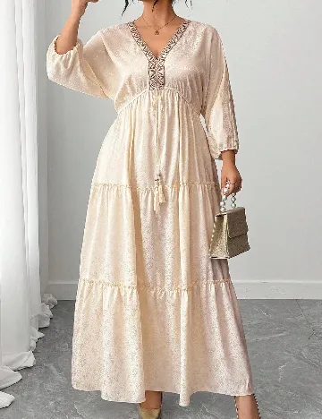 Rochie lunga SHEIN CURVE, crem