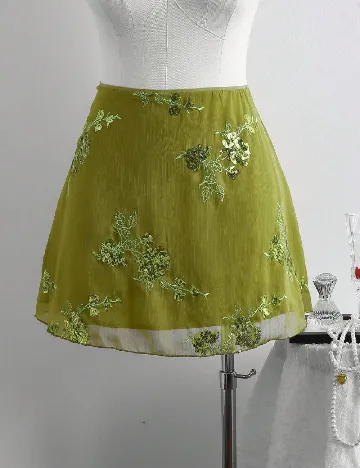 Fusta SHEIN CURVE, verde