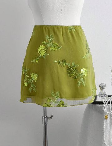 Fusta SHEIN CURVE, verde