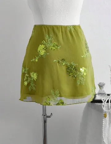 Fusta SHEIN CURVE, verde