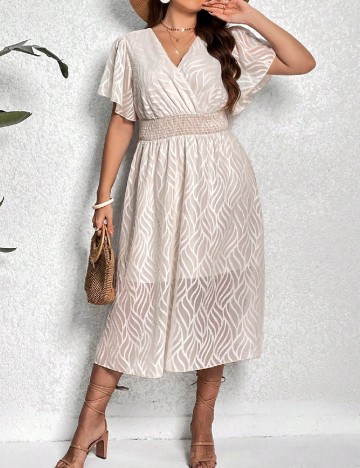 Rochie medie SHEIN CURVE, crem