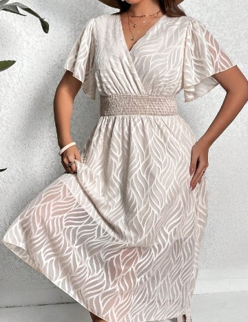 Rochie medie SHEIN CURVE, crem