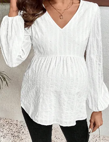 Bluza SHEIN Maternity, alb