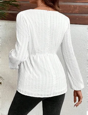 Bluza SHEIN Maternity, alb