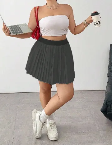 Fusta SHEIN CURVE, gri