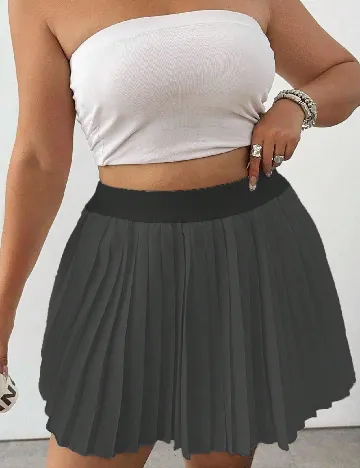 Fusta SHEIN CURVE, gri