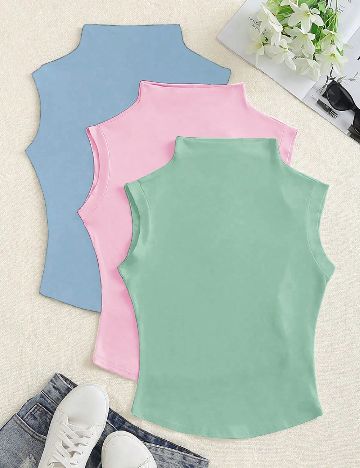 Set topuri 3 bucati SHEIN, mix culori