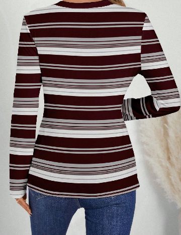 Bluza SHEIN, alb/maro