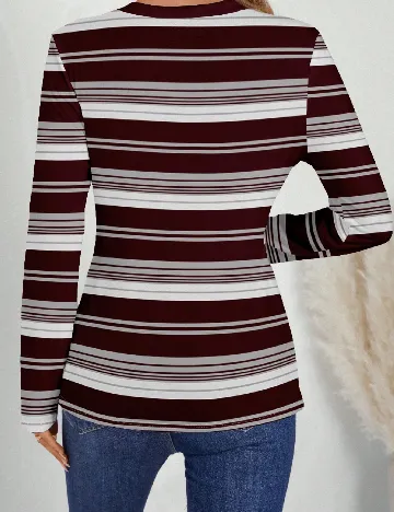 Bluza SHEIN, alb/maro