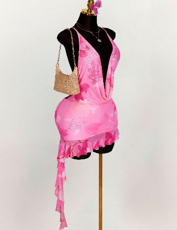 Rochie scurta SHEIN, roz