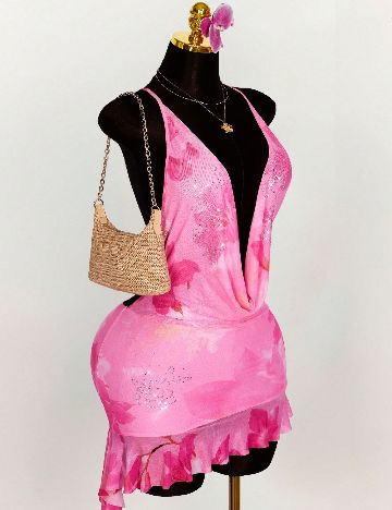 Rochie scurta SHEIN, roz