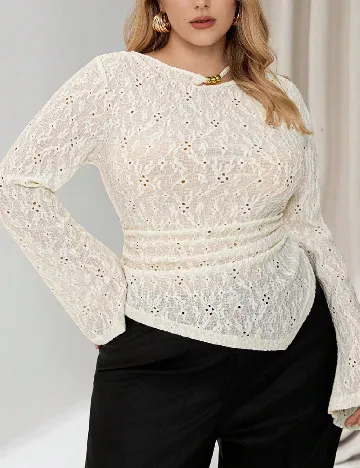 Bluza SHEIN CURVE, ecru