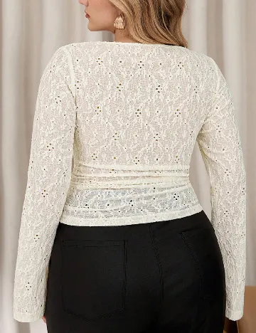 Bluza SHEIN CURVE, ecru