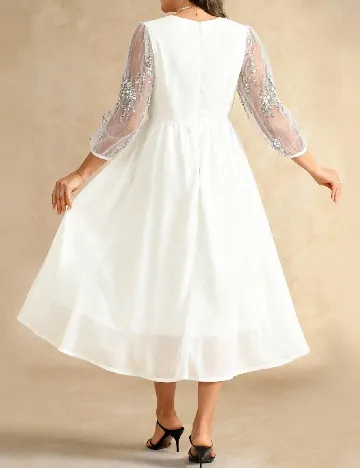 Rochie medie SHEIN CURVE, alb