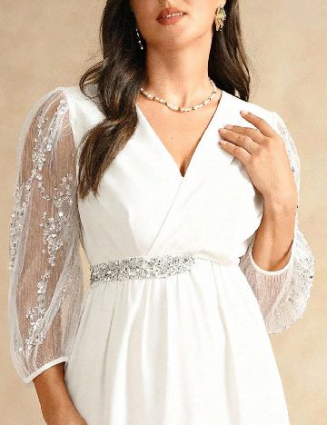 Rochie medie SHEIN CURVE, alb